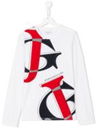 John Galliano Kids Graphic Print Long Sleeve T-shirt - White