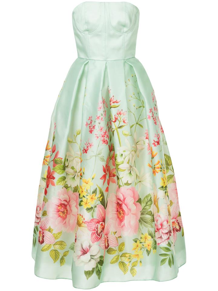 Bambah Lotus Sweetheart Dress - Green