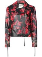 Roberto Cavalli Floral Print Jacket - Black