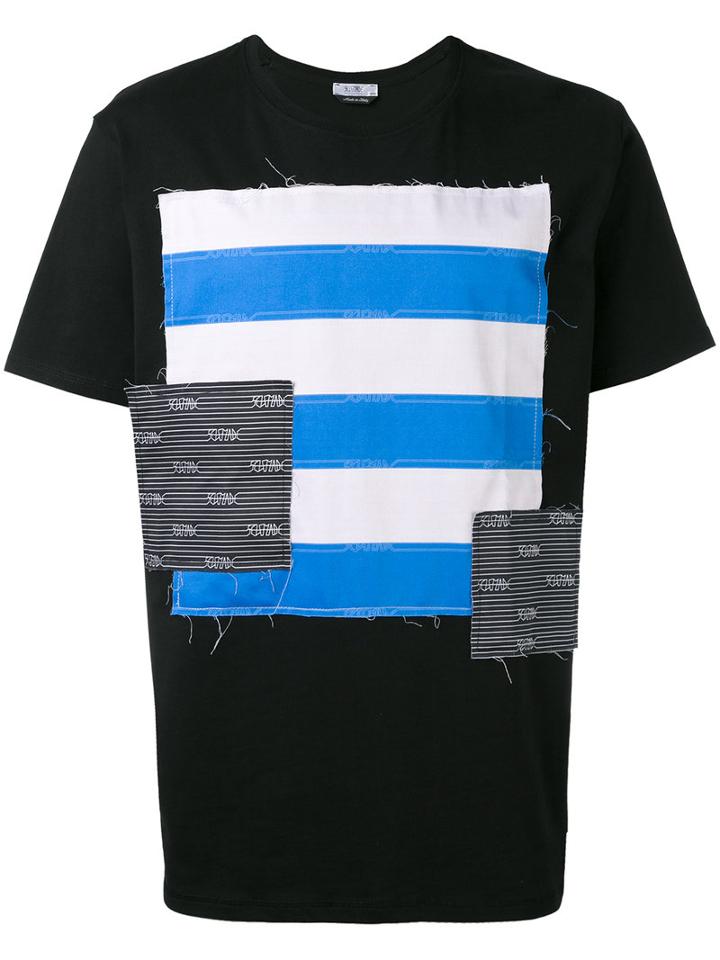 Selfmade By Gianfranco Villegas - Stitched Patch T-shirt - Men - Cotton - 46, Black, Cotton