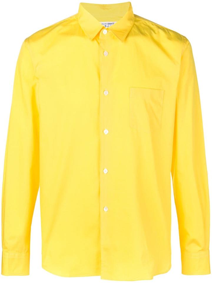 Comme Des Garçons Shirt Boys Logo Print Shirt - Yellow & Orange