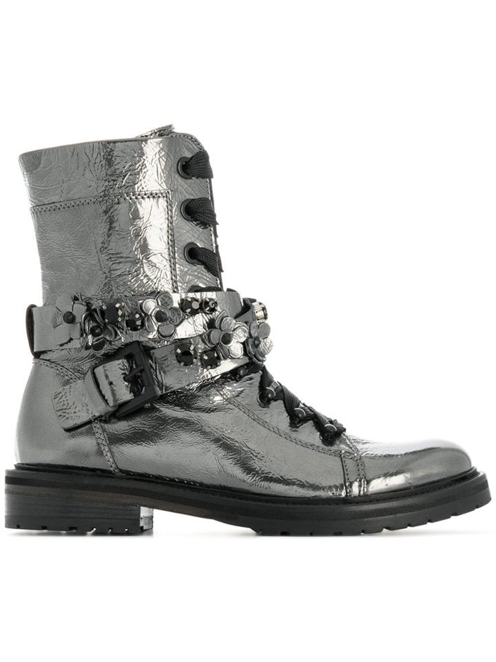 Kennel & Schmenger Ankle Lace-up Boots - Metallic