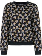 Moschino Teddy Bear Logo Print Sweatshirt - Black