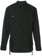 D.gnak Flap Pocket Military Shirt - Black