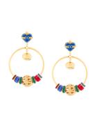 Dolce & Gabbana Sacred Heart Hoop Earrings - Multicolour