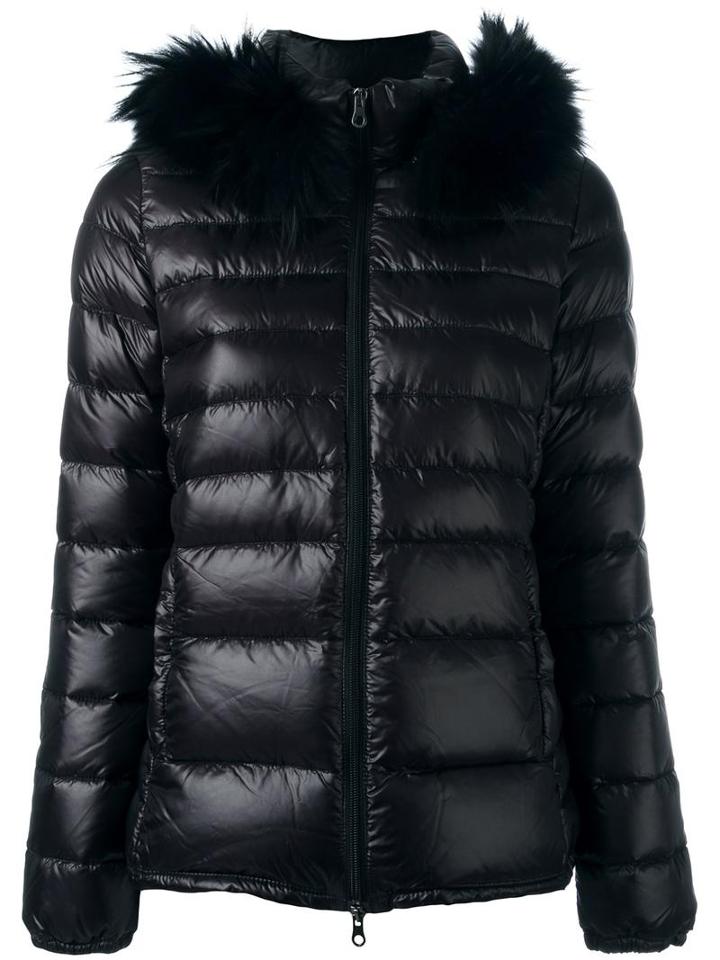 Duvetica Fur Trim Padded Jacket, Women's, Size: 48, Black, Polyamide/feather Down