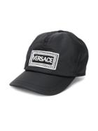 Young Versace Teen Logo Print Cap - Black