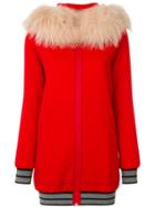 Mr & Mrs Italy Trimmed Hood Zipped Hoodie - Red