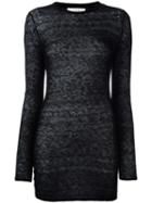 Iro Sheer Knitted Dress, Women's, Size: Medium, Black, Polyamide/alpaca