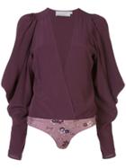 Silvia Tcherassi Drew Plunge-neck Body - Red