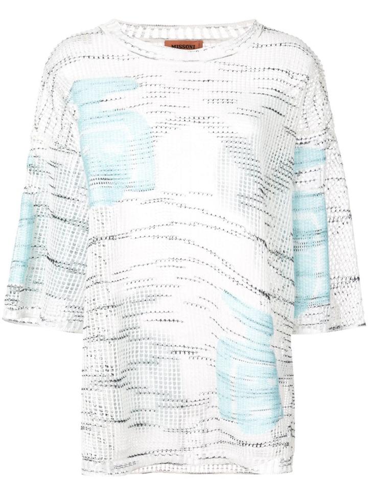Missoni Waffle-knit Top - White