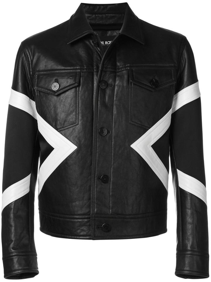 Neil Barrett Geometric Detail Jacket - Black