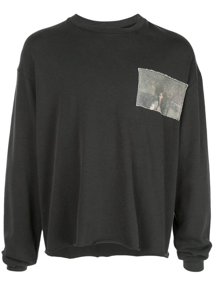 Enfants Riches Déprimés Contrasting Patch Sweatshirt - Black