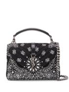 Saint Laurent College Bag In Bandana Print - Black