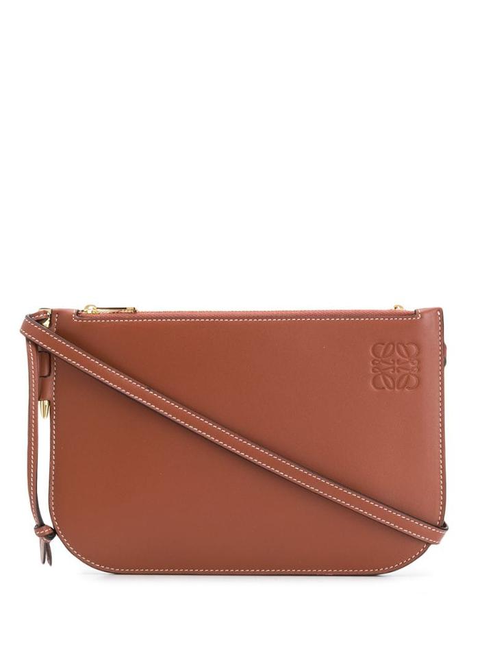 Loewe Double Zip Crossbody Bag - Brown