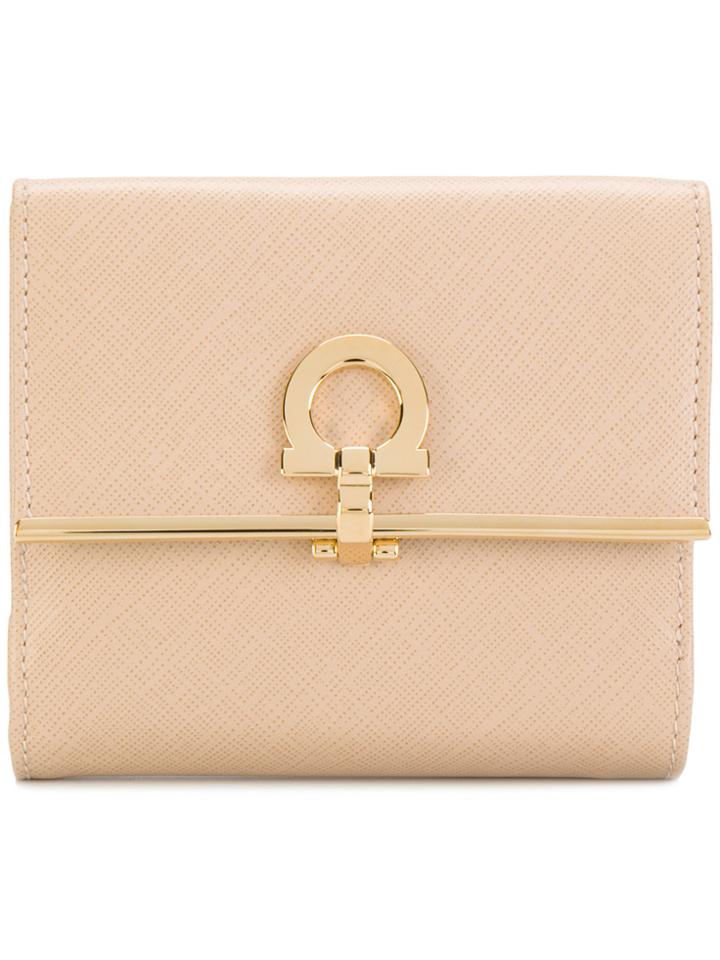 Salvatore Ferragamo Gancio Clasp French Wallet - Nude & Neutrals