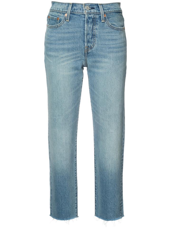 Levi's Straight Cropped Jeans - Blue