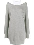 T By Alexander Wang Oversized Layered Jumper - Grey