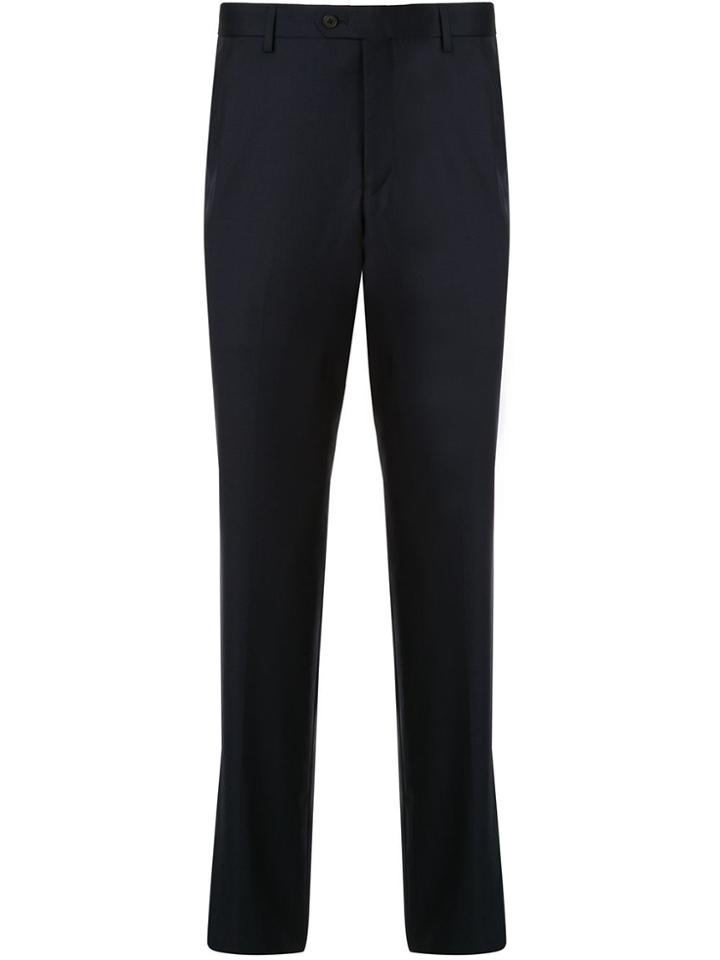 Gieves & Hawkes Colour Block Tailored Trousers - Blue