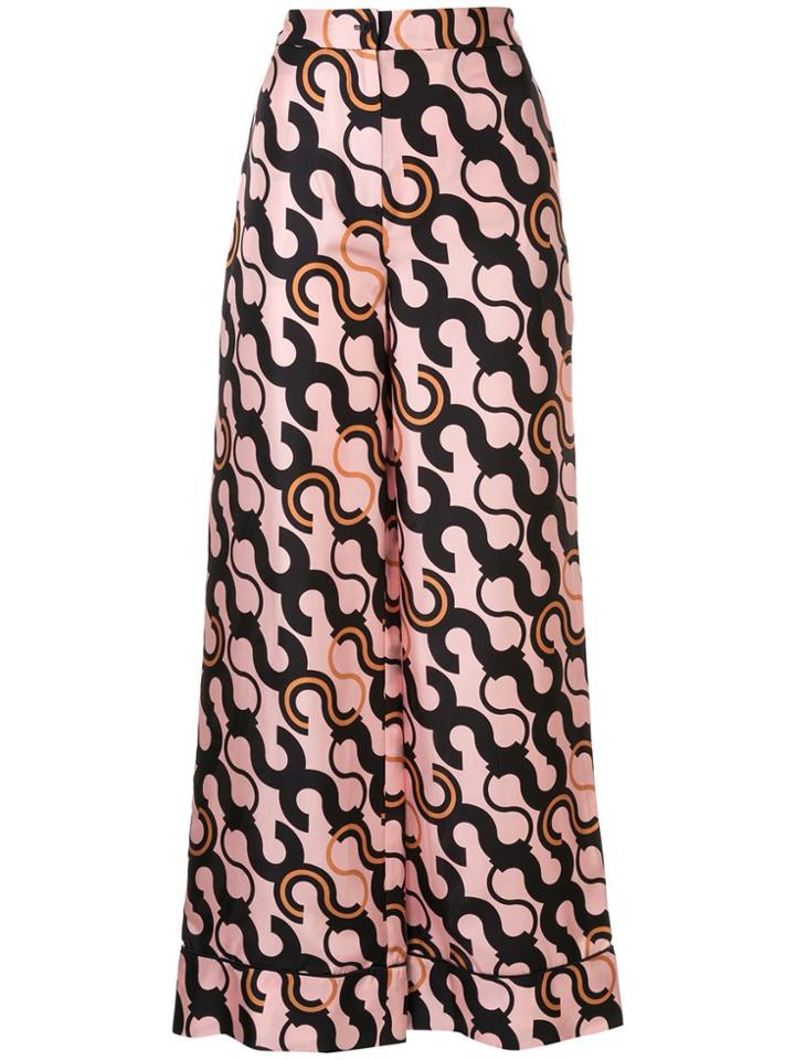 Layeur Pink Fitzgerald Wide Leg Trouser W Fly Front