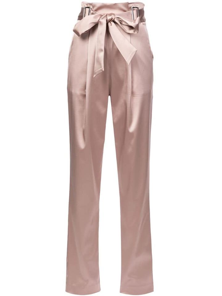 Sally Lapointe Bow Waist Trousers - Neutrals