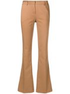 Blanca Lightly Flared Trousers - Brown