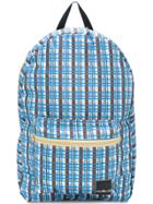 Marni Linear Checked Backpack - Blue