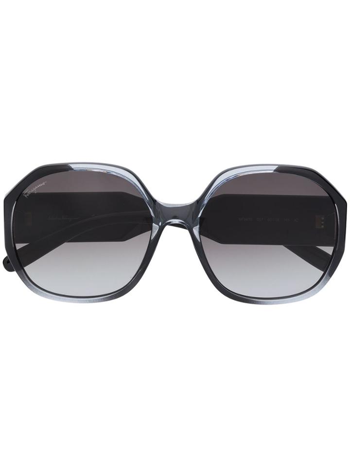 Salvatore Ferragamo Oversized Frame Sunglasses - Grey