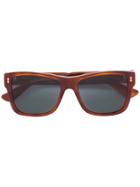 Gucci Eyewear Transparent Square Frame Sunglasses - Brown