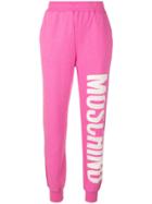 Moschino Logo Print Track Trousers - Pink
