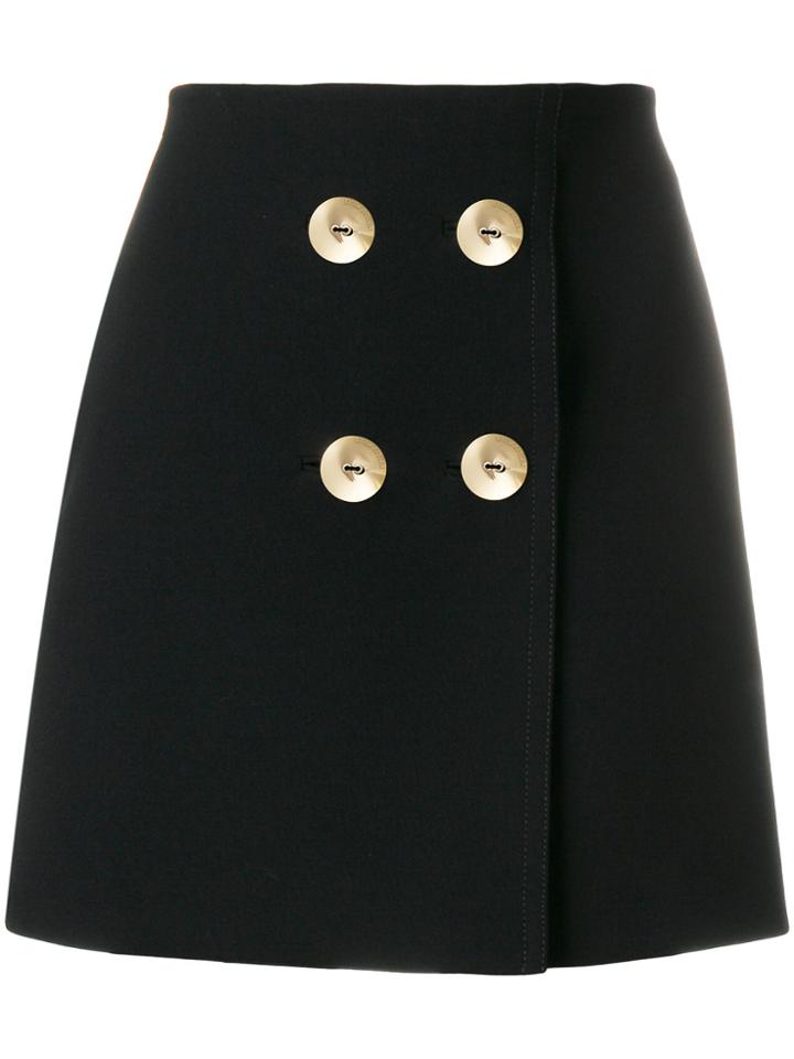 Emilio Pucci Button-embellished Mini Skirt - Black