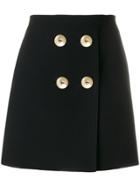 Emilio Pucci Button-embellished Mini Skirt - Black