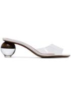 Neous White Opus 50 Leather Mid Heel Sandals