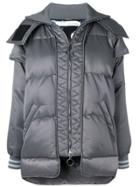 Off-white Hooded Puffer Jacket - Grey