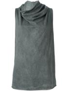 Lost & Found Ria Dunn Draped Top, Women's, Size: Medium, Grey, Cotton/cashmere
