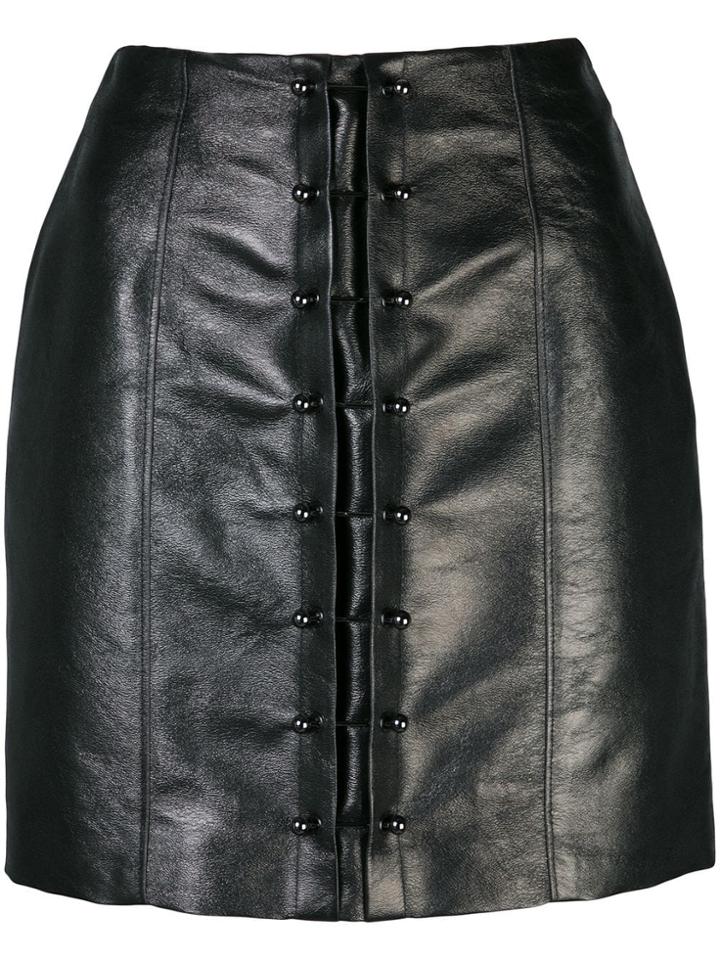 Victoria Hayes Pin-embellished Mini Skirt - Black