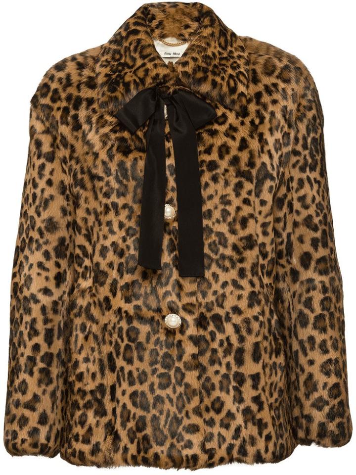 Miu Miu Lapin Fur Jacket - Brown