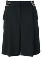 Givenchy Wide Leg Shorts, Women's, Size: 36, Black, Wool/acetate/silk