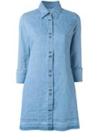 J Brand Denim Shirt Dress, Women's, Size: Medium, Blue, Cotton/linen/flax