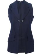 Yohji Yamamoto Vintage Sleeveless Jacket, Women's, Size: Medium, Blue