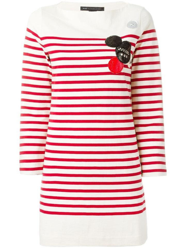 Marc By Marc Jacobs Breton Stripe Dress - Red