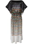 Missoni Zig-zag Pattern Drawstring Dress, Women's, Size: 46, White, Viscose/cupro/polyester
