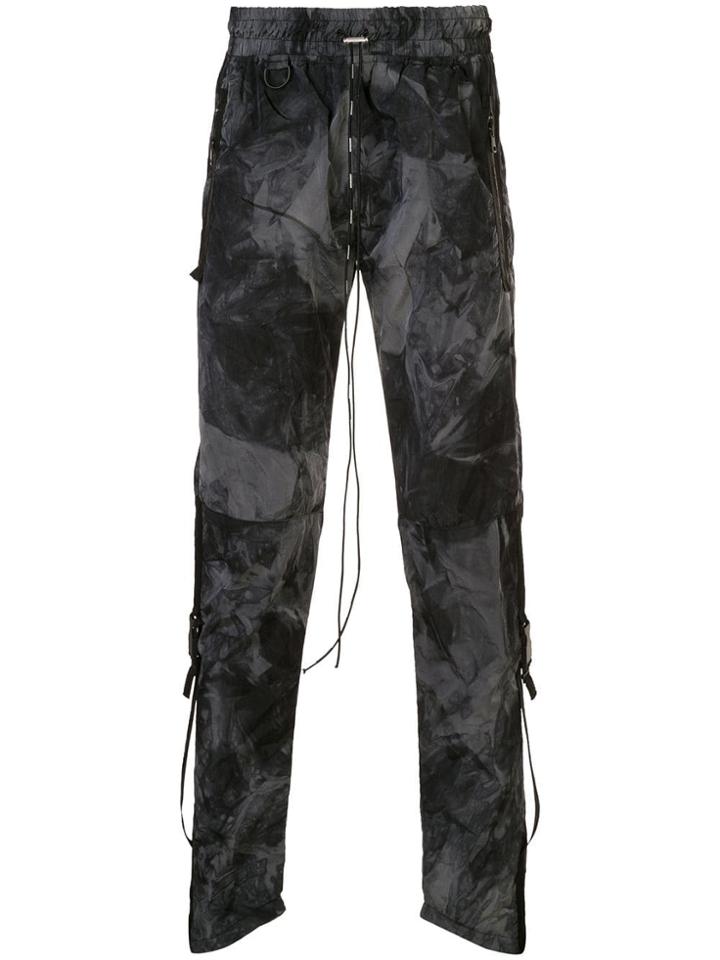 Represent Tonal Print Track Pants - Black