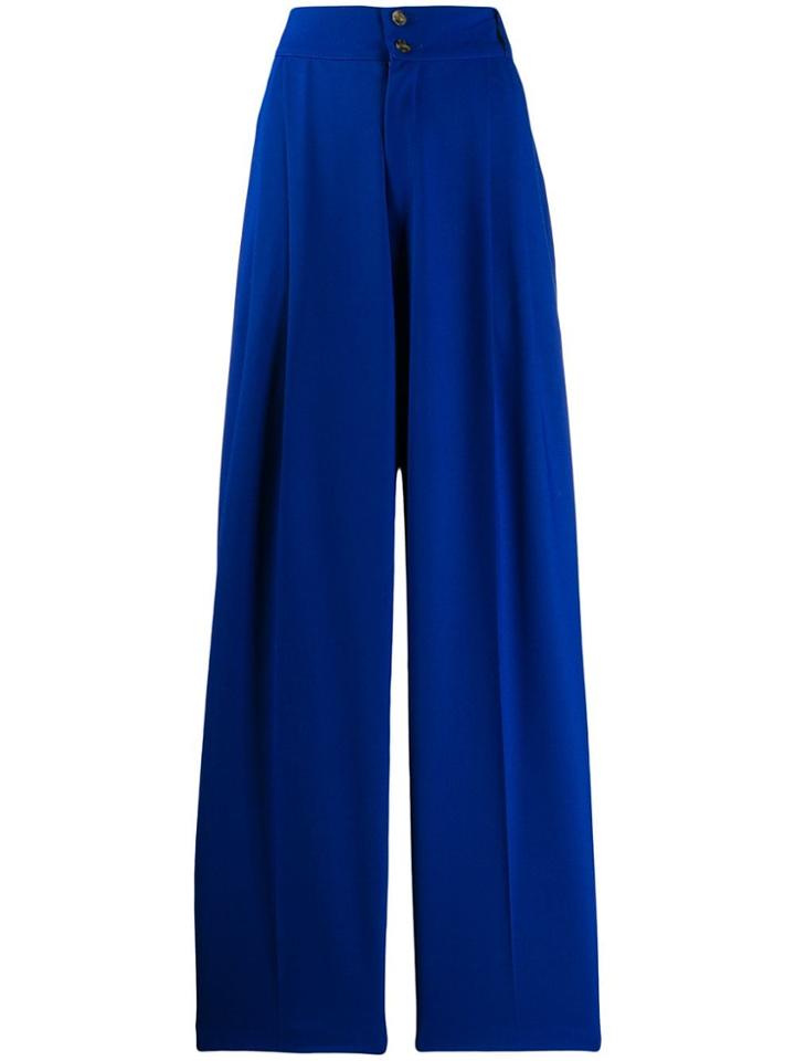 Alysi Wide Leg Trousers - Blue