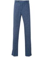 Massimo Alba - Flap Pocket Trousers - Men - Linen/flax - 48, Blue, Linen/flax