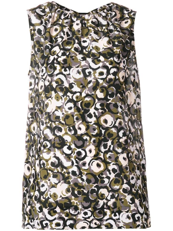 Marni Marken Print Sleeveless Top - Green
