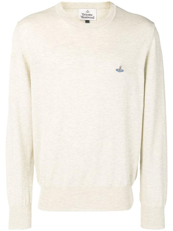 Vivienne Westwood Marl Knit Crew Neck Jumper - White