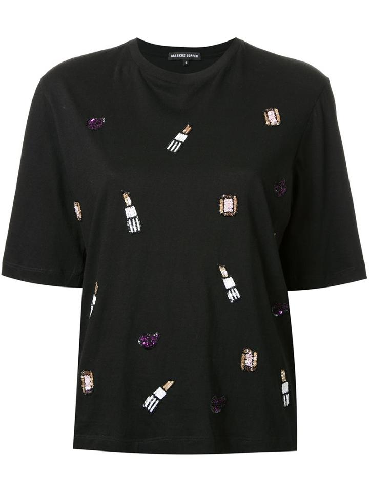 Markus Lupfer 'mona' T-shirt, Women's, Size: Large, Black, Cotton