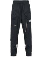 Off-white Track Pants With Zips And Buckles - Black