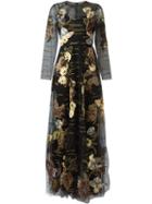 Valentino Embroidered Floral Pattern Dress